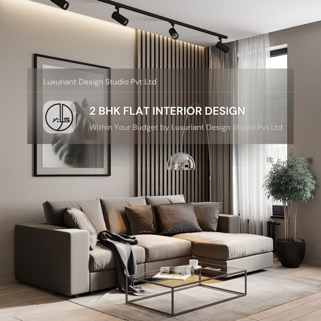 2 BHK Flat Interior design by luxuriant design studio pvt ltd kolkata