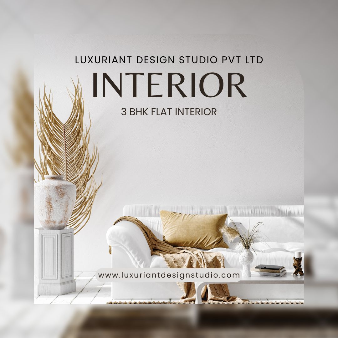 3 BHK Flat Interior design by luxuriant design studio pvt ltd kolkata
