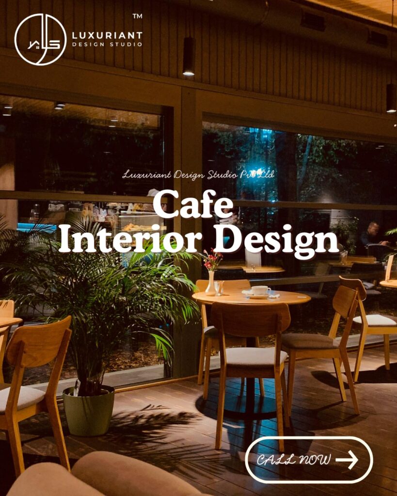 Cafe Interior design by luxuriant design studio pvt ltd kolkata