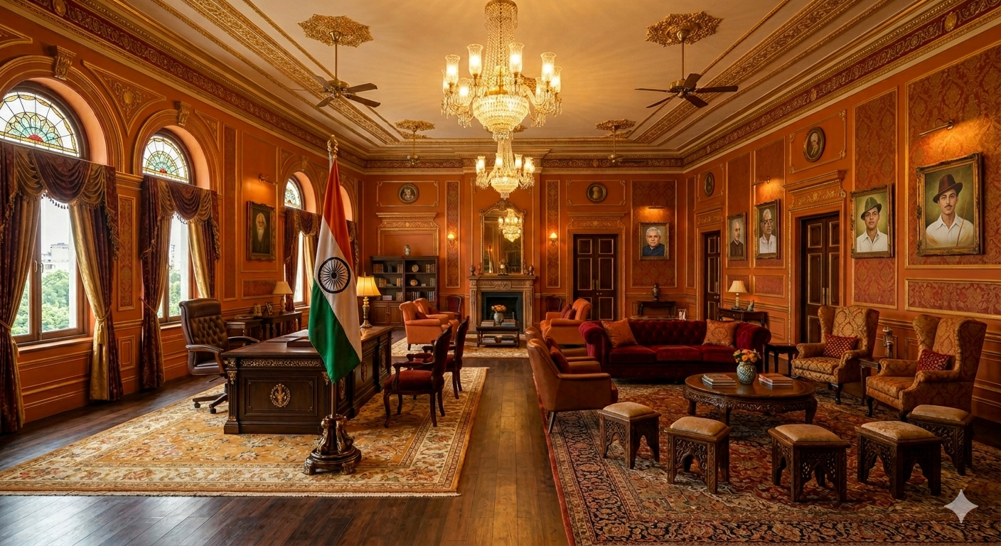 West Bengal Minister Office Interior Design Idea and Government Corporate Office Interior Ideas by Luxuriant Design Studio Pvt Ltd (2)