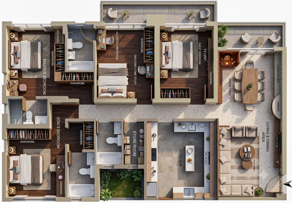 Luxuriant Design Studio Private Limited 2D Floor Plan Design 01 (10)