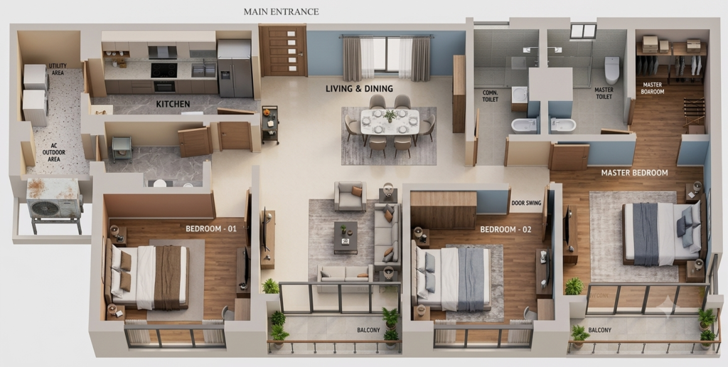 Luxuriant Design Studio Private Limited 2D Floor Plan Design 01 (13)