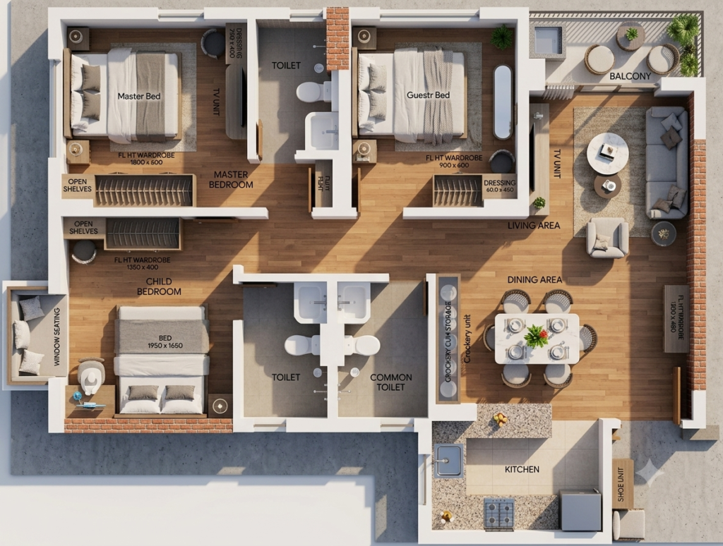 Luxuriant Design Studio Private Limited 2D Floor Plan Design 01 (5)
