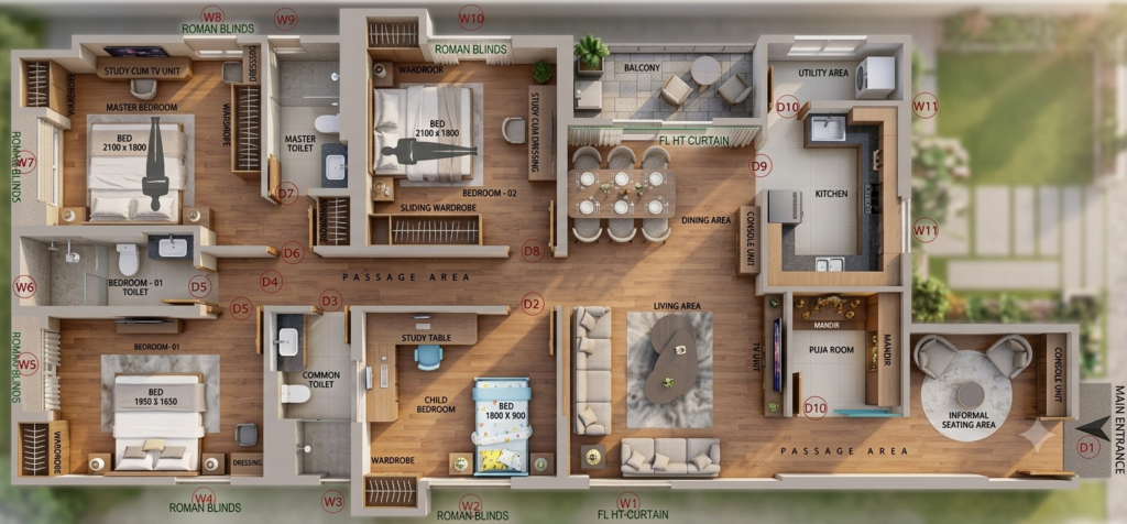 Luxuriant Design Studio Private Limited 2D Floor Plan Design 01 (9)