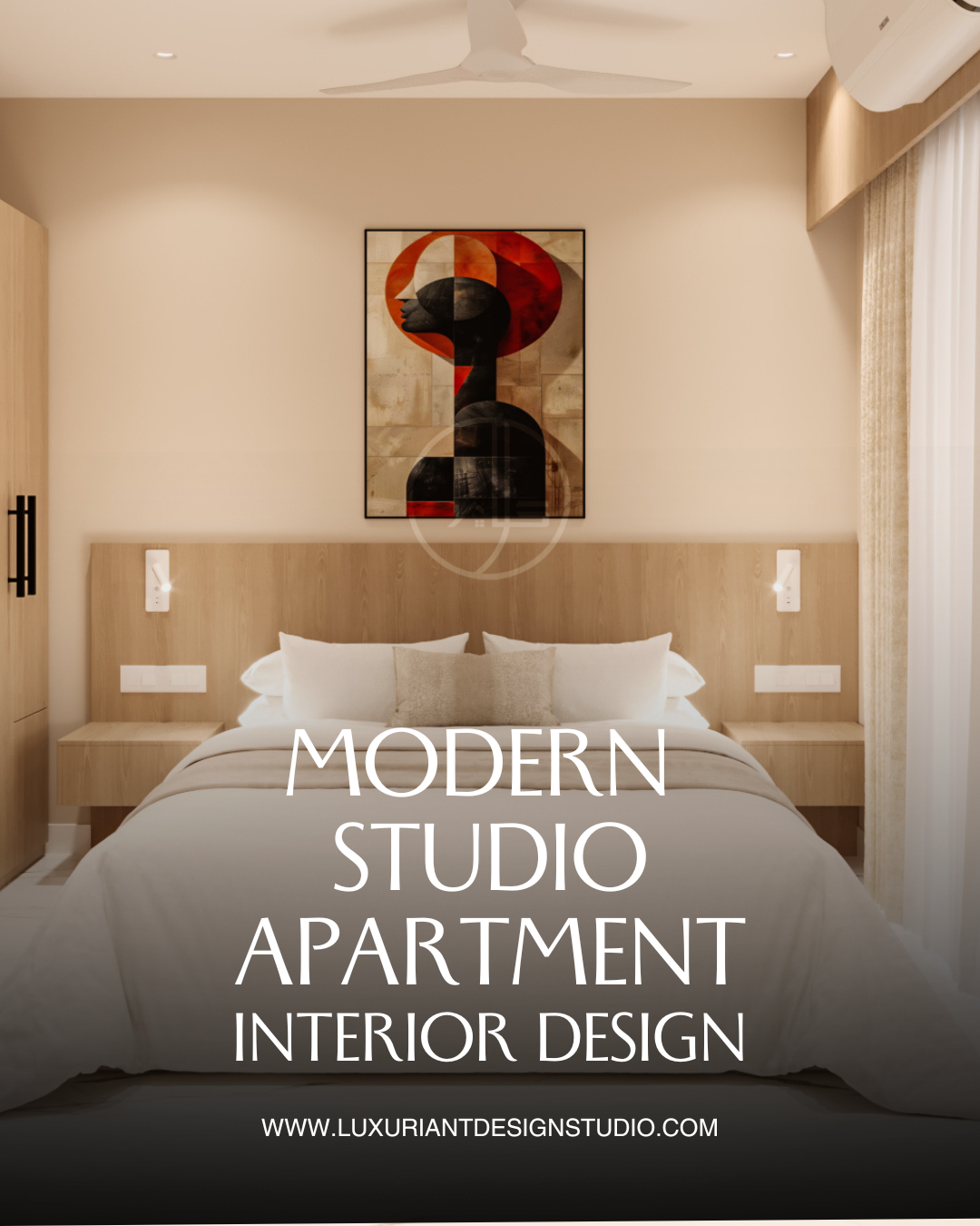 Modern studio Apartment interior design by luxuriant design studio pvt ltd